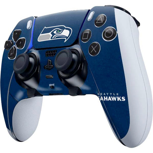 NFL Seattle Seahawks Distressed PS5 DualSense Edge Pro Controller Skin