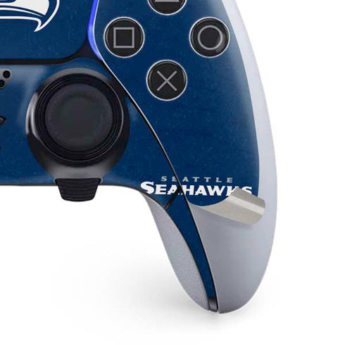 NFL Seattle Seahawks Distressed PS5 DualSense Edge Pro Controller Skin