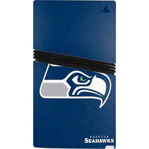 NFL Seattle Seahawks Distressed PS5 Pro Bundle Skin