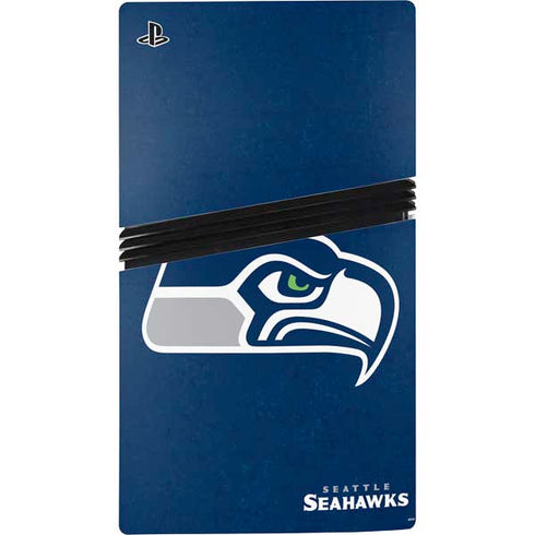 NFL Seattle Seahawks Distressed PS5 Pro Console Skin