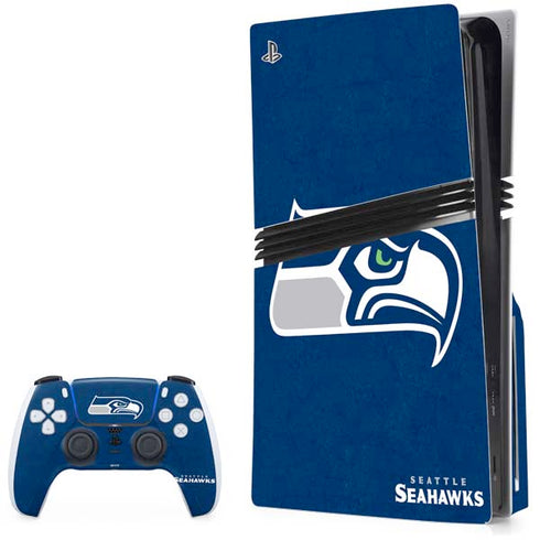 NFL Seattle Seahawks Distressed PlayStation PS5 Skins