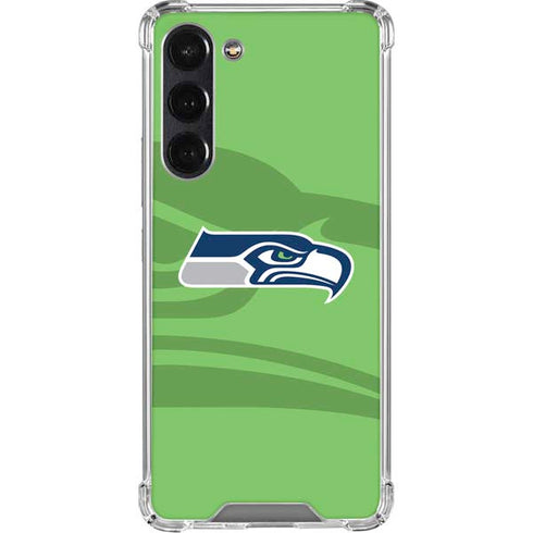 NFL Seattle Seahawks Double Vision Galaxy S24 FE Clear Case