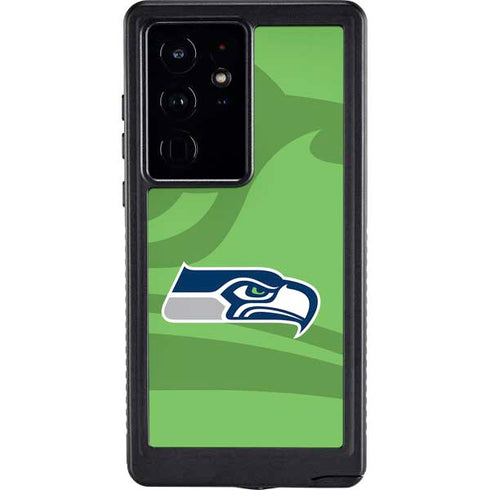 NFL Seattle Seahawks Double Vision Galaxy S24 Ultra Waterproof Case