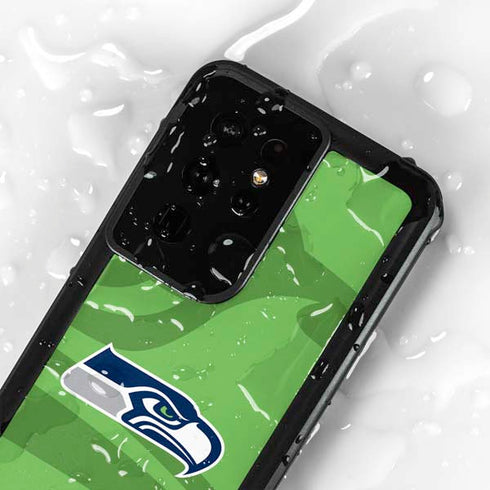 NFL Seattle Seahawks Double Vision Galaxy S24 Ultra Waterproof Case