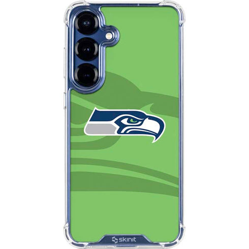 NFL Seattle Seahawks Double Vision Galaxy S25 FE Clear Case