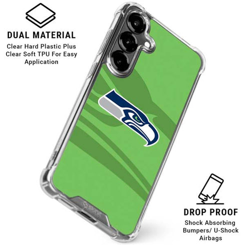 NFL Seattle Seahawks Double Vision Galaxy S26 Plus Clear Case