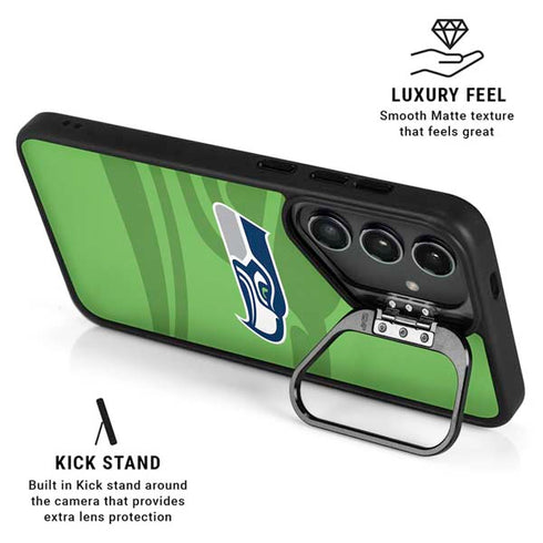 NFL Seattle Seahawks Double Vision Galaxy S26 Plus Kickstand Case
