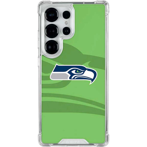 NFL Seattle Seahawks Double Vision Galaxy S26 Ultra Clear Case