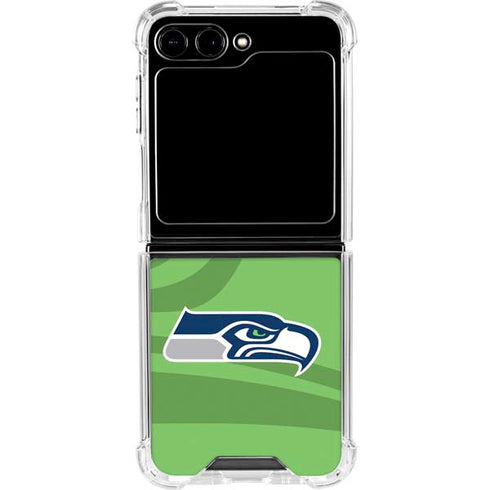 NFL Seattle Seahawks Double Vision Galaxy Z Flip6 Clear Case
