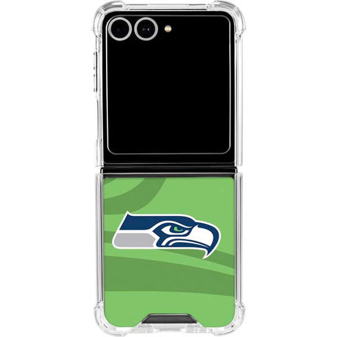 NFL Seattle Seahawks Double Vision Galaxy Z Flip7 Clear Case