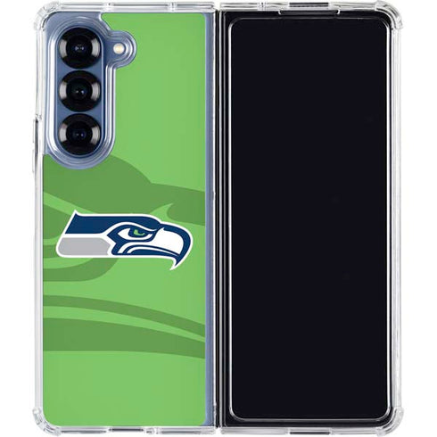 NFL Seattle Seahawks Double Vision Galaxy Z Fold6 Clear Case
