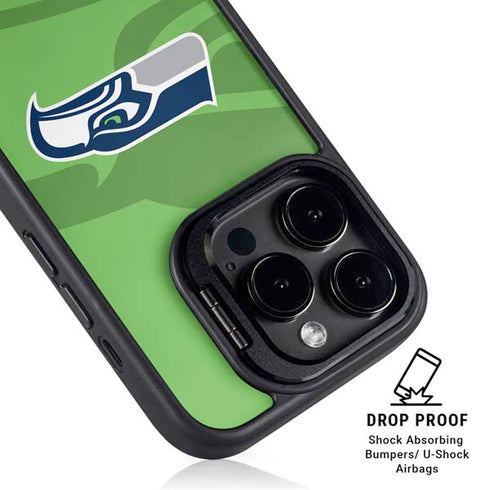 NFL Seattle Seahawks Double Vision iPhone 13 Pro Kickstand Case