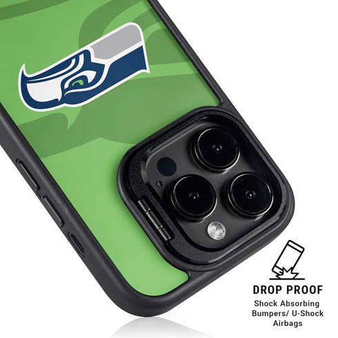 NFL Seattle Seahawks Double Vision iPhone 13 Pro Max Kickstand Case