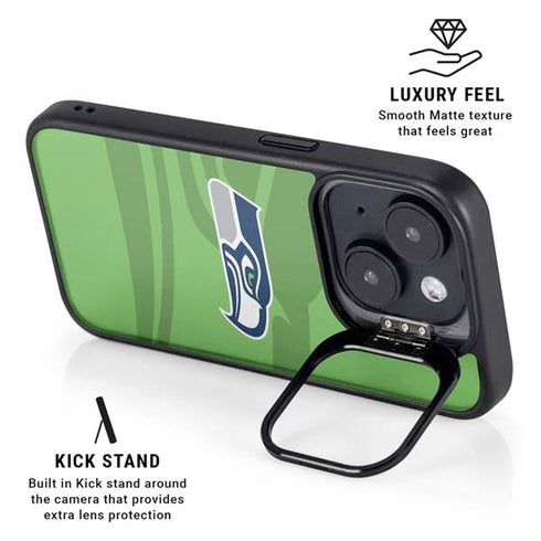 NFL Seattle Seahawks Double Vision iPhone 14 Kickstand Case
