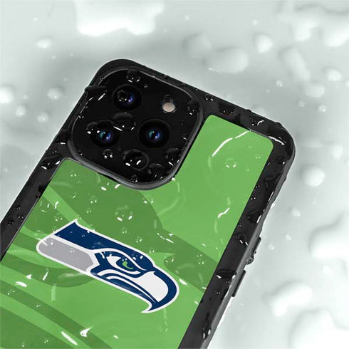 NFL Seattle Seahawks Double Vision iPhone 15 Pro Waterproof Case