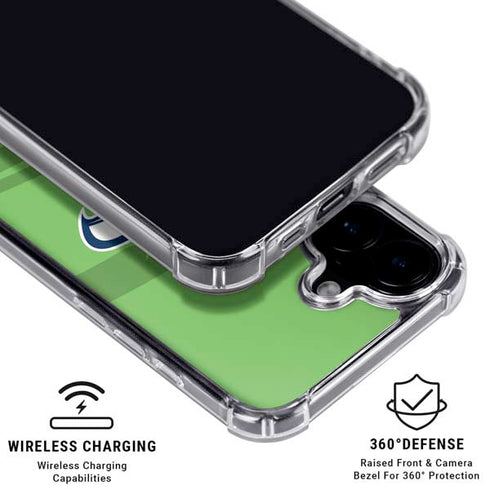 NFL Seattle Seahawks Double Vision iPhone 16 Clear Case