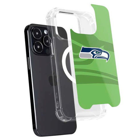 NFL Seattle Seahawks Double Vision iPhone 16 Pro Max MagSafe Case