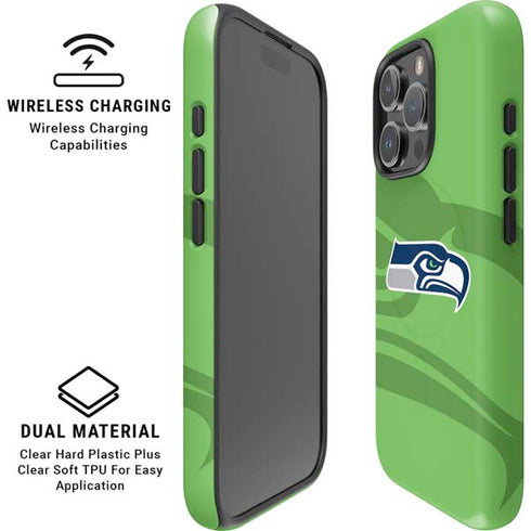 NFL Seattle Seahawks Double Vision iPhone 16 Pro Max Magsafe Impact Case