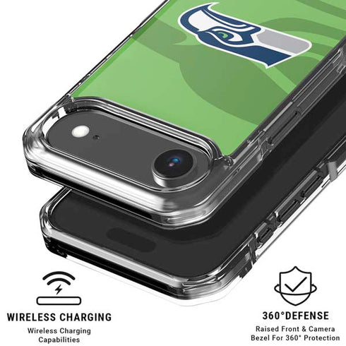 NFL Seattle Seahawks Double Vision iPhone 17 Air Clear Case
