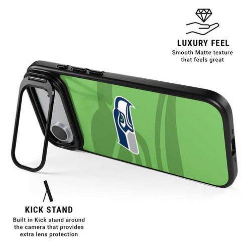 NFL Seattle Seahawks Double Vision iPhone 17 Air Kickstand Case