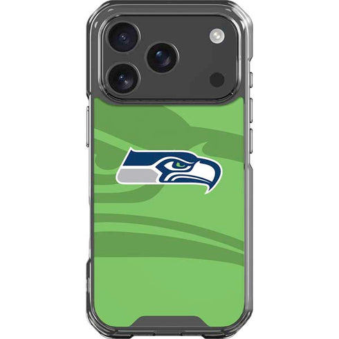 NFL Seattle Seahawks Double Vision iPhone 17 Pro Clear Case