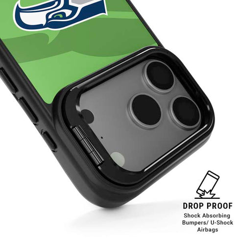 NFL Seattle Seahawks Double Vision iPhone 17 Pro Kickstand Case