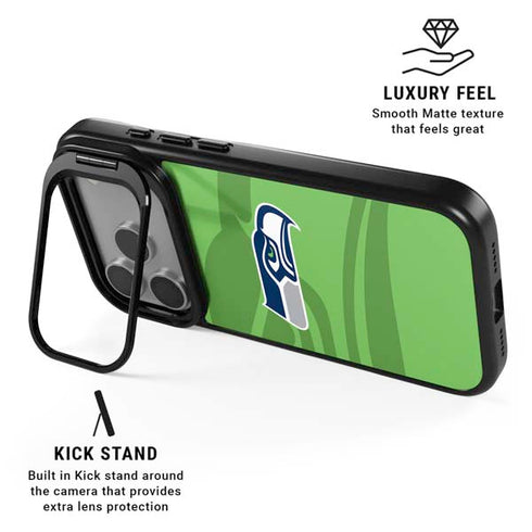 NFL Seattle Seahawks Double Vision iPhone 17 Pro Max Kickstand Case