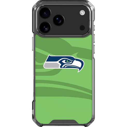 NFL Seattle Seahawks Double Vision iPhone 18 Pro Max Clear Case
