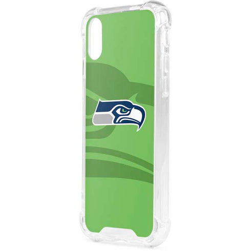 NFL Seattle Seahawks Double Vision iPhone XS Clear Case