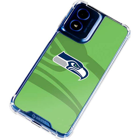 NFL Seattle Seahawks Double Vision Moto G 5G (2024) Clear Case