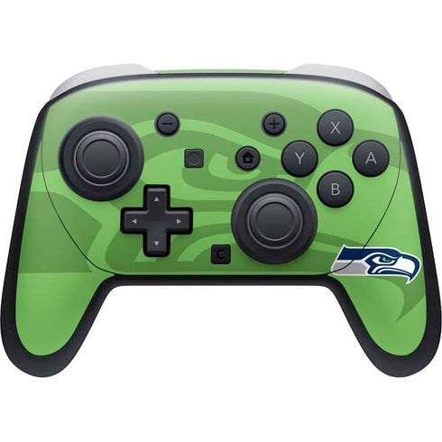 NFL Seattle Seahawks Double Vision Nintendo Switch 2 (2025) Pro Controller Skin