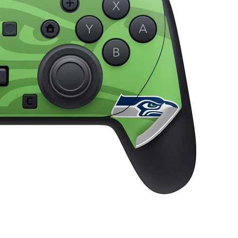 NFL Seattle Seahawks Double Vision Nintendo Switch 2 (2025) Pro Controller Skin