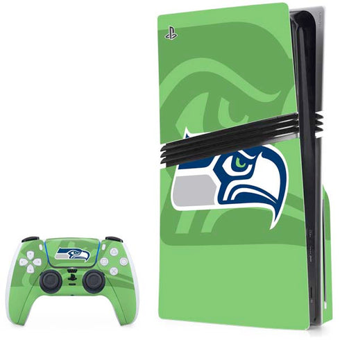 NFL Seattle Seahawks Double Vision PS5 Pro Disk Bundle Skin