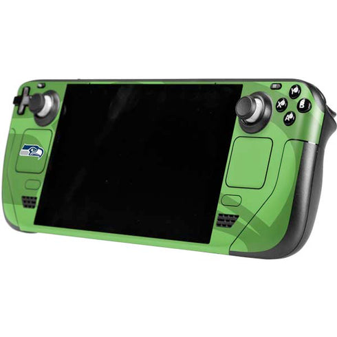 NFL Seattle Seahawks Double Vision Steam Deck Handheld Gaming Computer OLED Skin