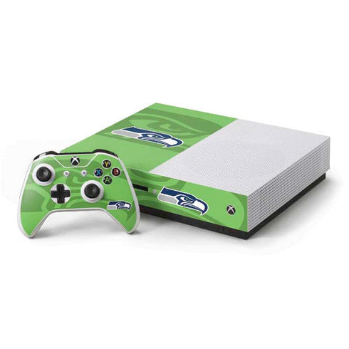NFL Seattle Seahawks Double Vision Xbox One S Console and Controller Bundle Skin