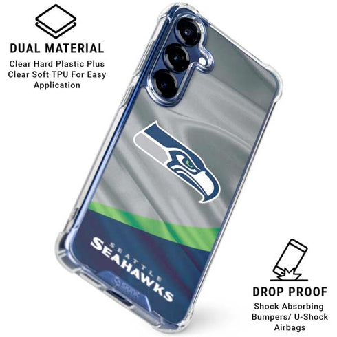 NFL Seattle Seahawks Galaxy S25 FE Clear Case