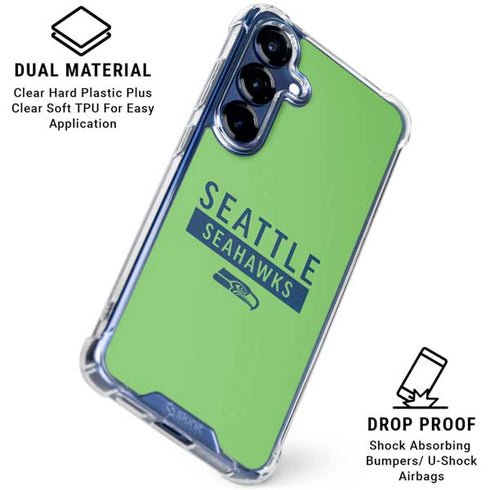 NFL Seattle Seahawks Green Performance Series Galaxy S25 Clear Case