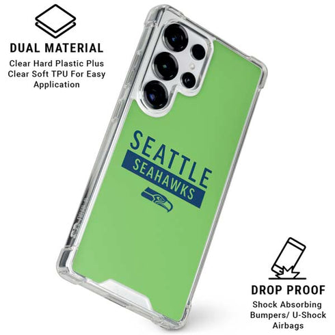 NFL Seattle Seahawks Green Performance Series Galaxy S25 Ultra Clear Case