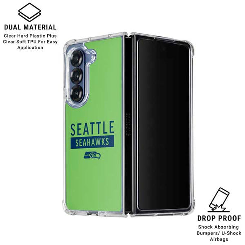 NFL Seattle Seahawks Green Performance Series Galaxy Z Fold6 Clear Case