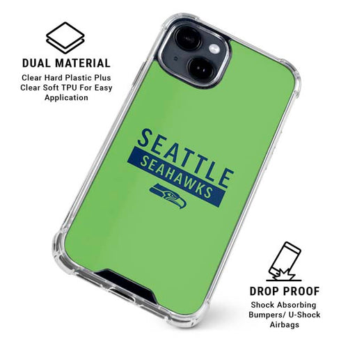 NFL Seattle Seahawks Green Performance Series iPhone 15 Clear Case
