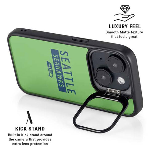 NFL Seattle Seahawks Green Performance Series iPhone 15 Kickstand Case