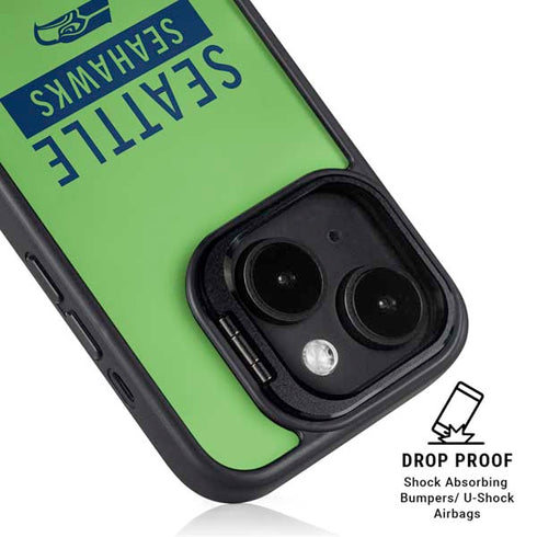 NFL Seattle Seahawks Green Performance Series iPhone 15 Kickstand Case