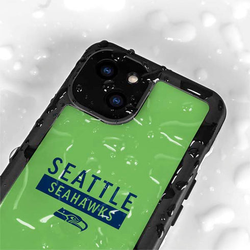 NFL Seattle Seahawks Green Performance Series iPhone 15 Plus Waterproof Case