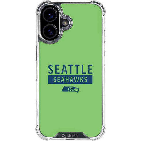 NFL Seattle Seahawks Green Performance Series iPhone 16 Plus Clear Case