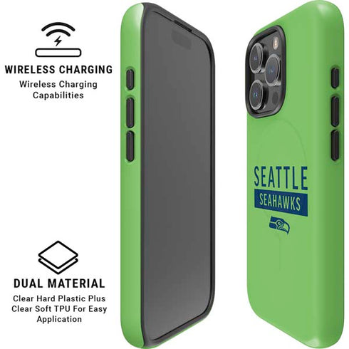 NFL Seattle Seahawks Green Performance Series iPhone 16 Pro Max Magsafe Impact Case