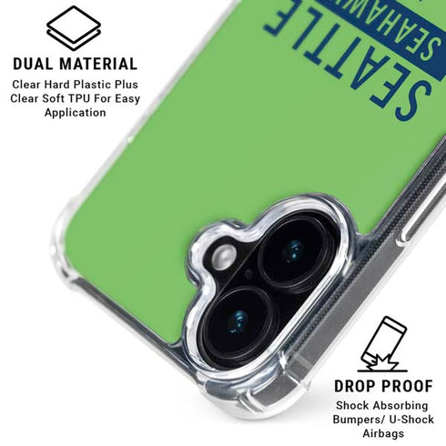 NFL Seattle Seahawks Green Performance Series iPhone 17 Clear Case