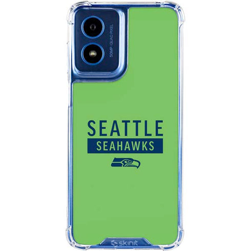 NFL Seattle Seahawks Green Performance Series Moto G Play 4G (2024) Clear Case