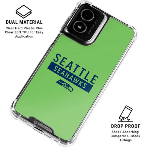 NFL Seattle Seahawks Green Performance Series Moto G Power 5G (2024) Clear Case