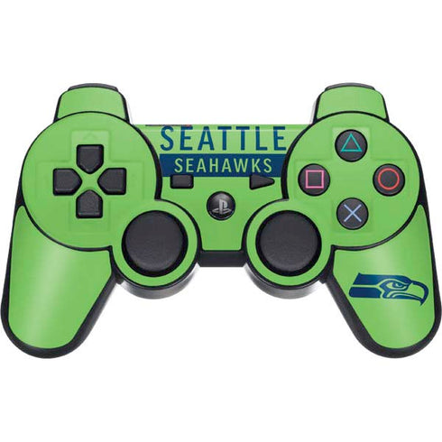 NFL Seattle Seahawks Green Performance Series PS3 Dual Shock wireless controller Skin