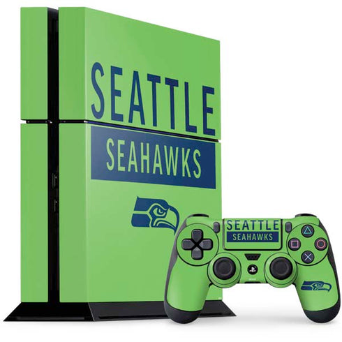 NFL Seattle Seahawks Green Performance Series PS4 Console and Controller Bundle Skin